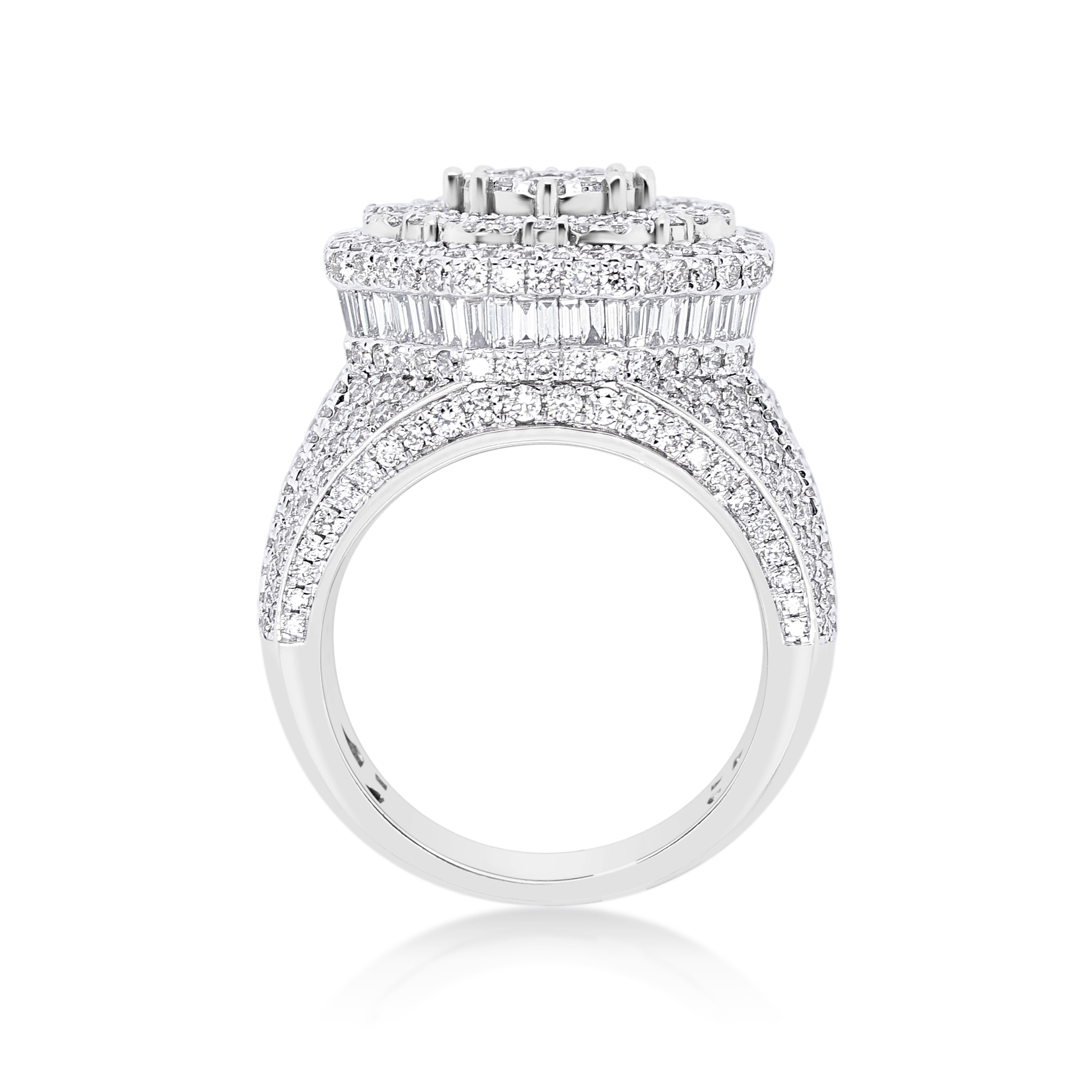 Diamond Ring 5.55 ct. 14K White Gold